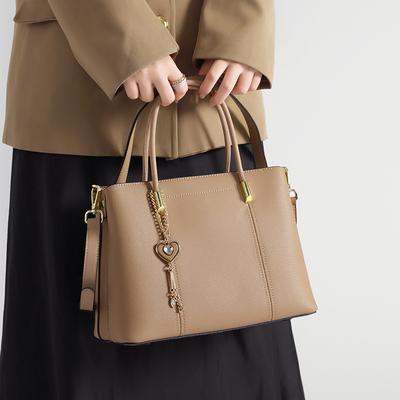 Cowhide Bag Female Genuine Leather Large Capacity Senior Texture Handbag Crossbody Bag Simple Tote Bag