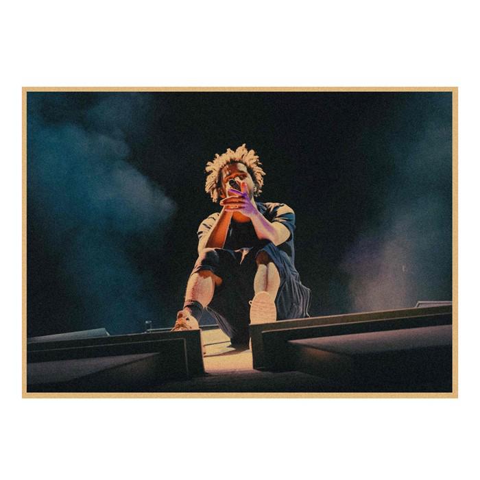 J. Cole & Lamar Rap Hip Hop Kraft Paper Wall Mural 491