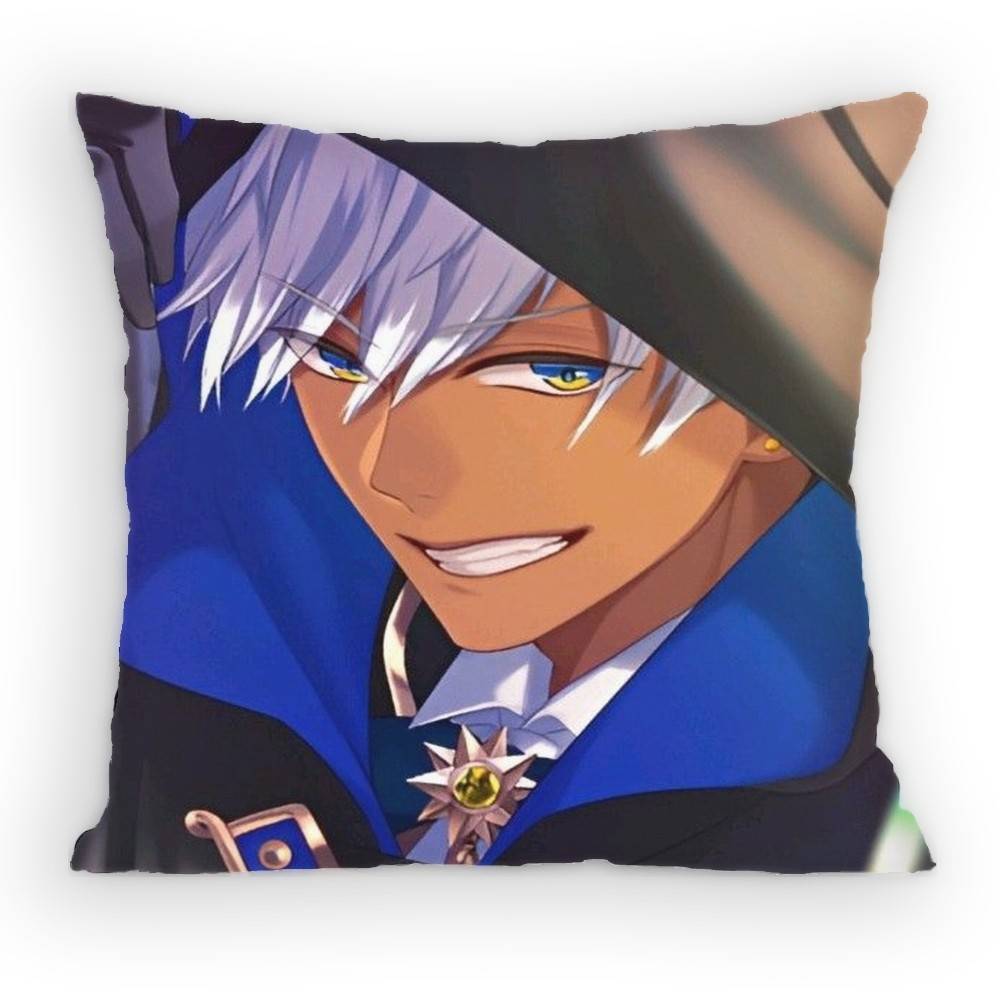 

CUTE Game OObey Me World Mammon Pillow Case Antidustmite Pillowcase Invisible zipper silky short plush Sofa cushion cover 30x30 cm