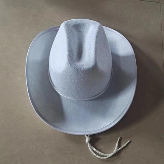Cowboy Hat Women Men Western Adult Sun Hat Non-woven Fabric Cowgirl Hat Festival Theme Party Hat Fashion Accessory