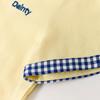 Deesha Mädchen kariertes Patchwork-Kurzarm-Poloshirt