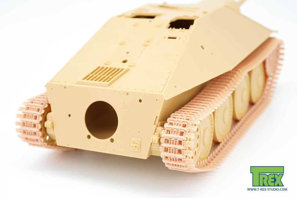 Studio Deutscher Hetzer Jagdpanzer Winterketten mit Startrad Kunststoffmodellbauteile T-Rex 1/35 (für Tamiya) TR85066-1