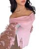 European and American one-word shoulder spell long-sleeved dress women's 2026 summer new fashion temperament skirt