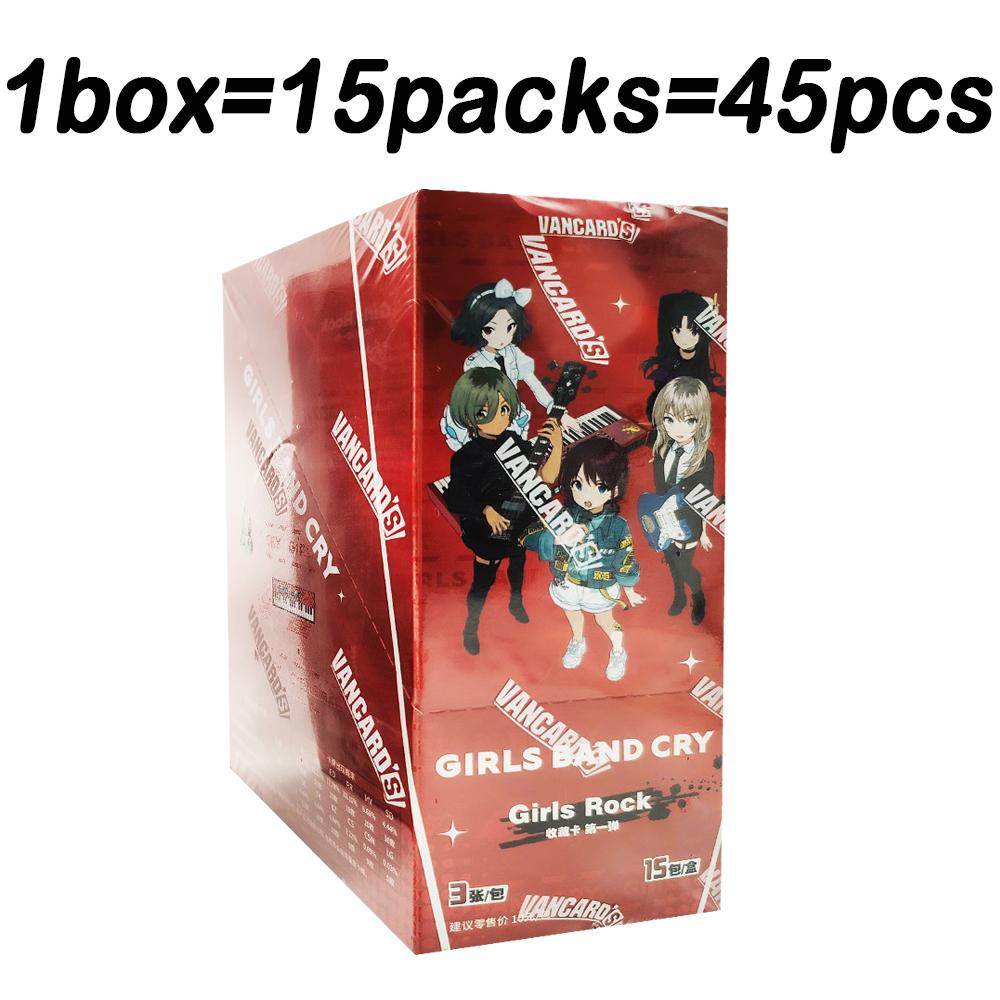 New Vancard s Girls Band Cry Anime Collection Cards ISERI NINA EBIZUKA TOMO Cute Qversion Music Figures Cards Toys Holiday Gift
