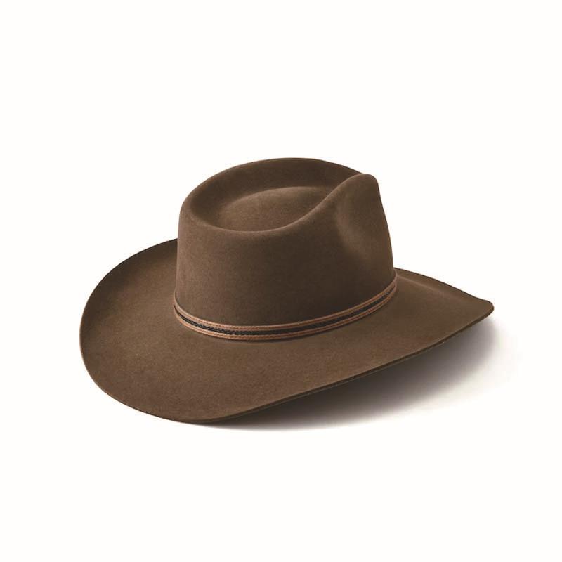 Brown Wool Hat French Vintage Webbing Decorative Felt Hat Webbing Western Style Felt Hat