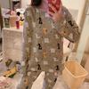Cartoon Women Fashion Pajamas Set Girl Autumn Sleepwear Pijama Long Women Pyjamas Kawaii Suit Female Clothing Set  Nightwear