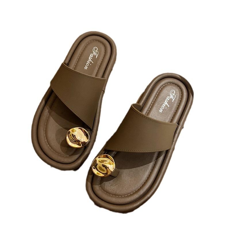 

2024 Модные трехцветные шлепанцы с плоской подошвой для пляжа, повседневные, новые, легкие, удобные и универсальные 40