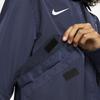 Nike Solid Logo Print Square Neck Zip-Up Long Sleeve Jacket Men Jacket Blue DN1489-410