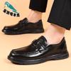 2025 autumn and winter leather shoes soft leather men's shoes soft soles men's business casual shoes summer English leather shoes