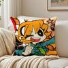 Video Game Sskullgirls Filia Cushion Cover Plush Decorative Pillow Case With Hidden Zipper Cutecore Room Decor For Home
