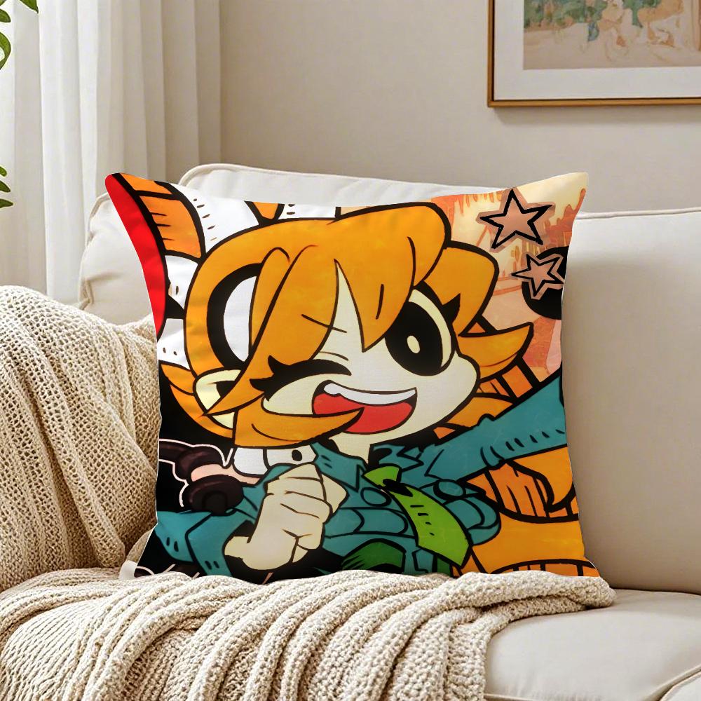 Video Game Sskullgirls Filia Cushion Cover Plush Decorative Pillow Case With Hidden Zipper Cutecore Room Decor For Home