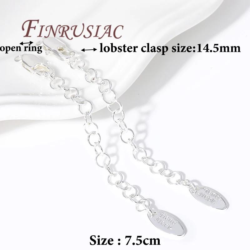 18K Gold Plated Extension Extender Tail Chains with Lobster Clasps For Jewelry Making,Connectors For Bracelets Accessories DIY