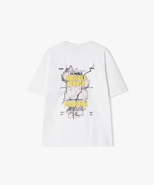 River Classy [25Ss] Llm42513 White Rendezvous Wave Artwork Half T-Shirt 95