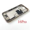 Pro iPhone 16 Pro Celý kryt Střední rám Rámeček S flex kabelem hlasitosti a napájení Boční tlačítka Šasi Náhradní díly