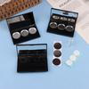 3 Grids Square Empty Eyeshadow Palette With Fixed Sticker&Aluminum Plate Plastic Cosmetic Container Clear Makeup Case