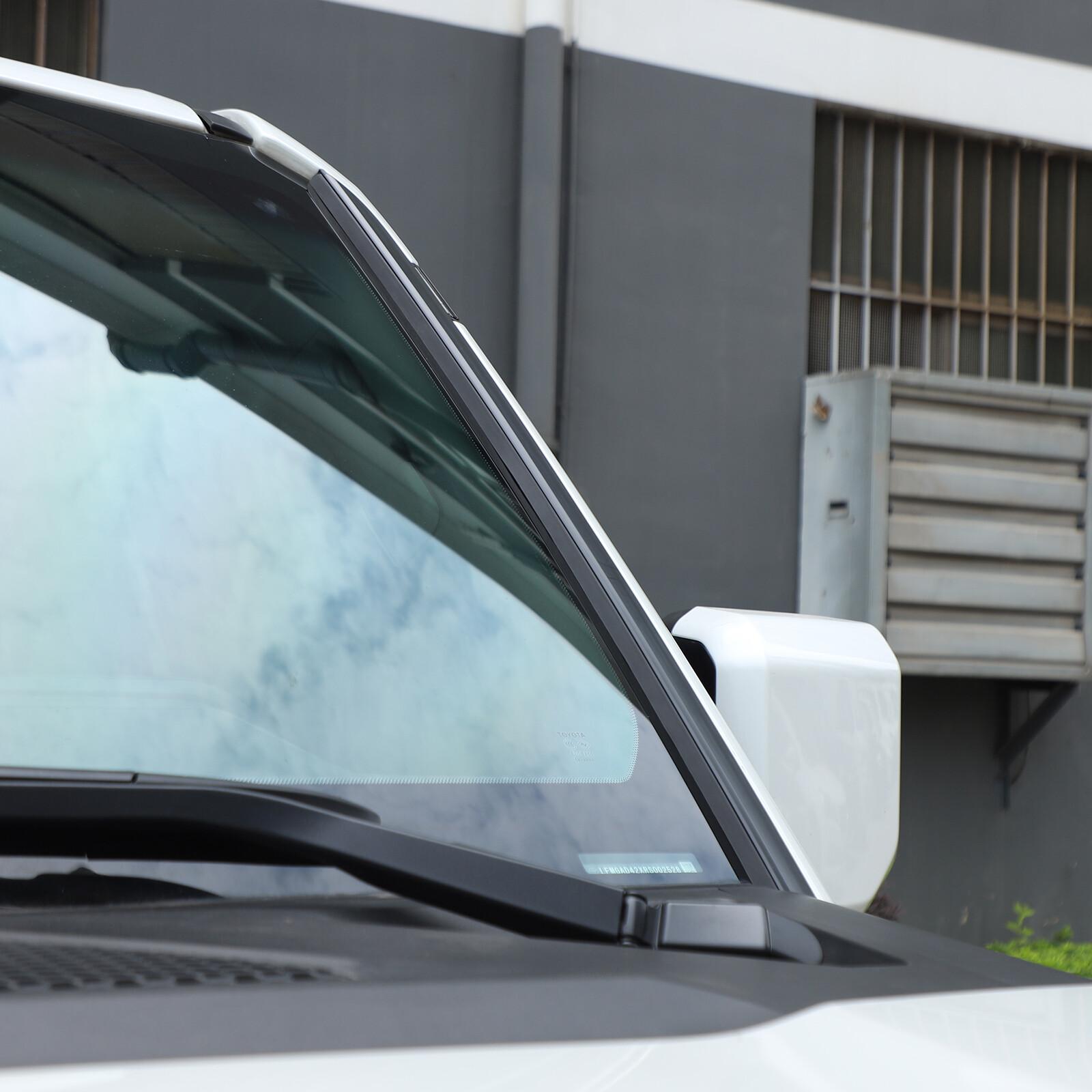 Matte Black Rubber A-Pillar Seal Trim For Toyota Land Cruiser Prado LC250 24+ US