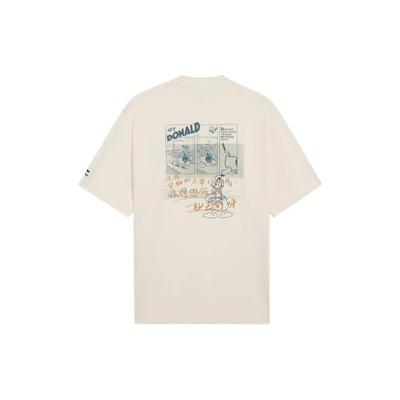 X Disney Mickey Series SS22 Camiseta Casual Esportiva Desenho Animado Animal Alfabeto Gola Redonda Masculina Tops Off-White AHSS253-1