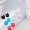 Heart-Shaped Non-Slip Silicone Eyeglass Ear Hooks - Anti-Drop Candy Color Accessories