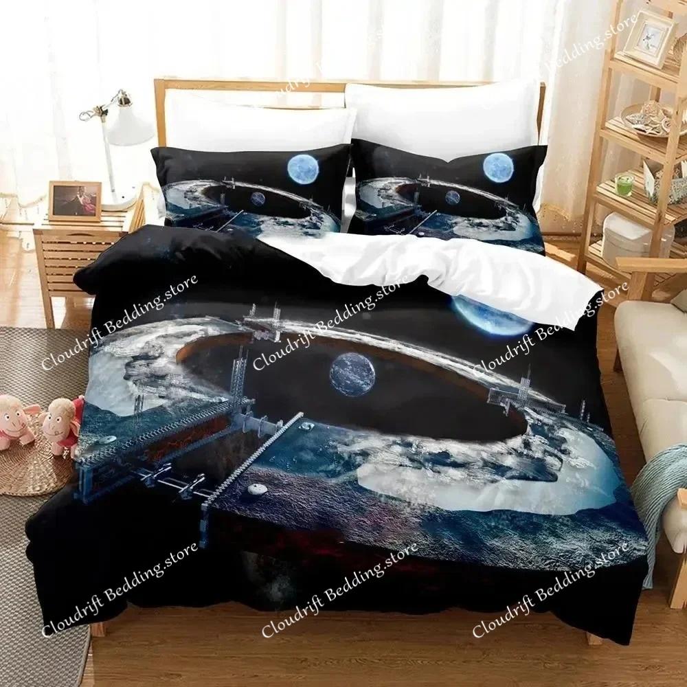 3D Print Sci Fi Structure Bedding Set Duvet Cover Bed Set Quilt Cover Pillowcase Comforter king Queen Size Boys Adult Bedding