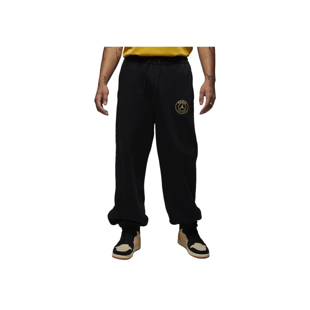 Jordan Paris Saint-Germain Printed Logo Joggers Men Bottoms Black DZ2949-011