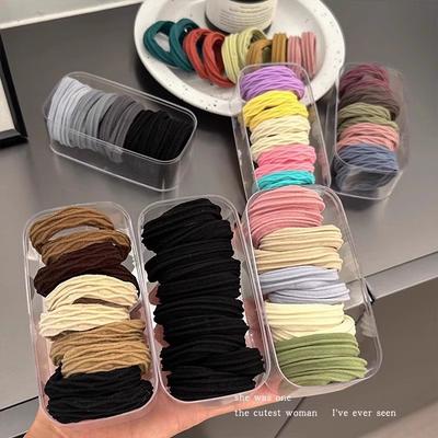 Tie Hair Rubber Band High Elastic and Durable Headband Women's New High Ponytail Hair Rope Does Not Keep the Head Rubber Band Hair Accessories