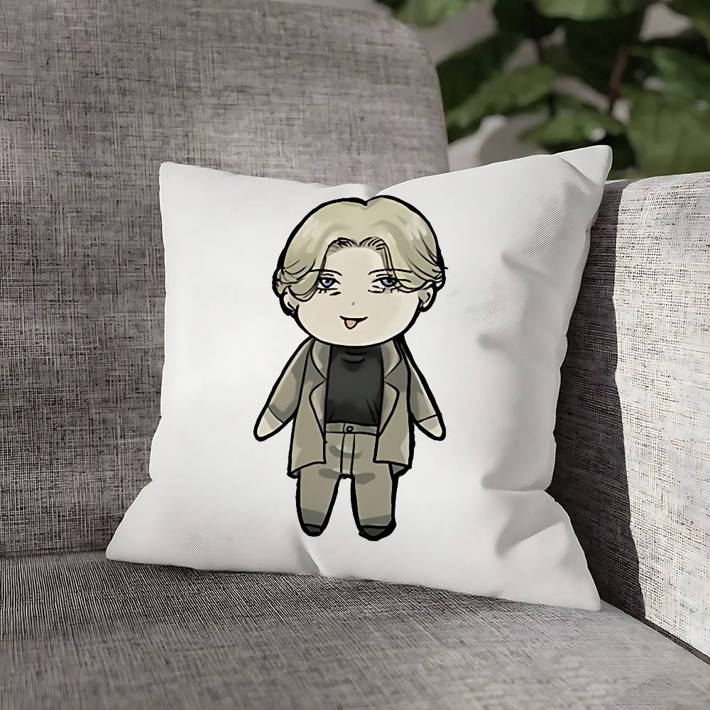 Johan M-Monster Liebert Pillow Case For Sofa Decor Car Office Room Printing Cushion Cover Decorations and Protector