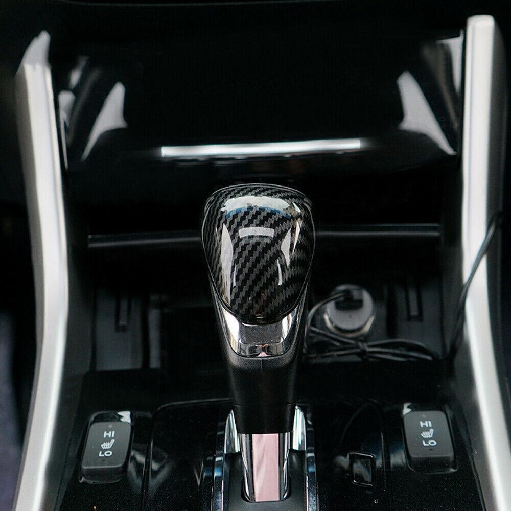 1 PCS Gear Shift Knob Cover Carbon Fiber Easy Installation