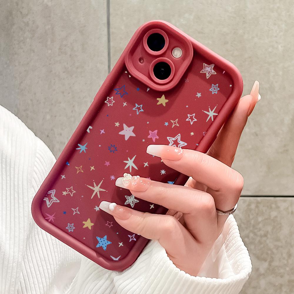 Myk silikon firkantet stige utskriftsmønster Telefondeksel Helt deksel Kamera Støtsikker beskyttelse Gummideksel for Xiaomi Redmi
