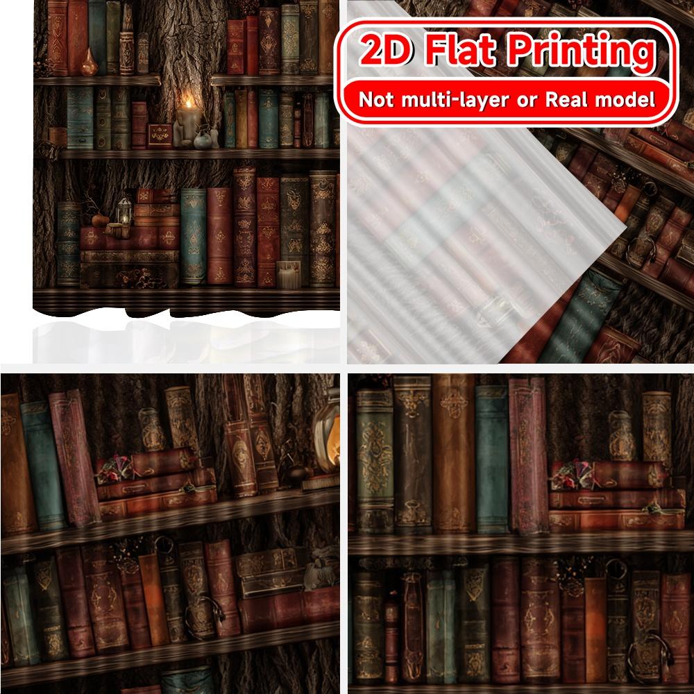 Set Of 2 Flat Printing Enchanted Bibliotheque Curtain Fabric Versatile Curtains Gifts Bedroom Living Room Modern Made Polyester Sitting Window