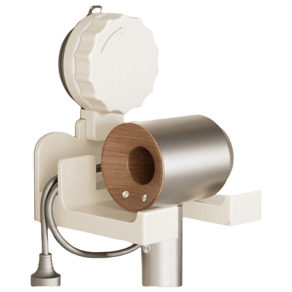 Removable Design Suction Cup Hair Dryer Holder Strong Suction Cup Hair Blow Dryer Stand Home White Style 1