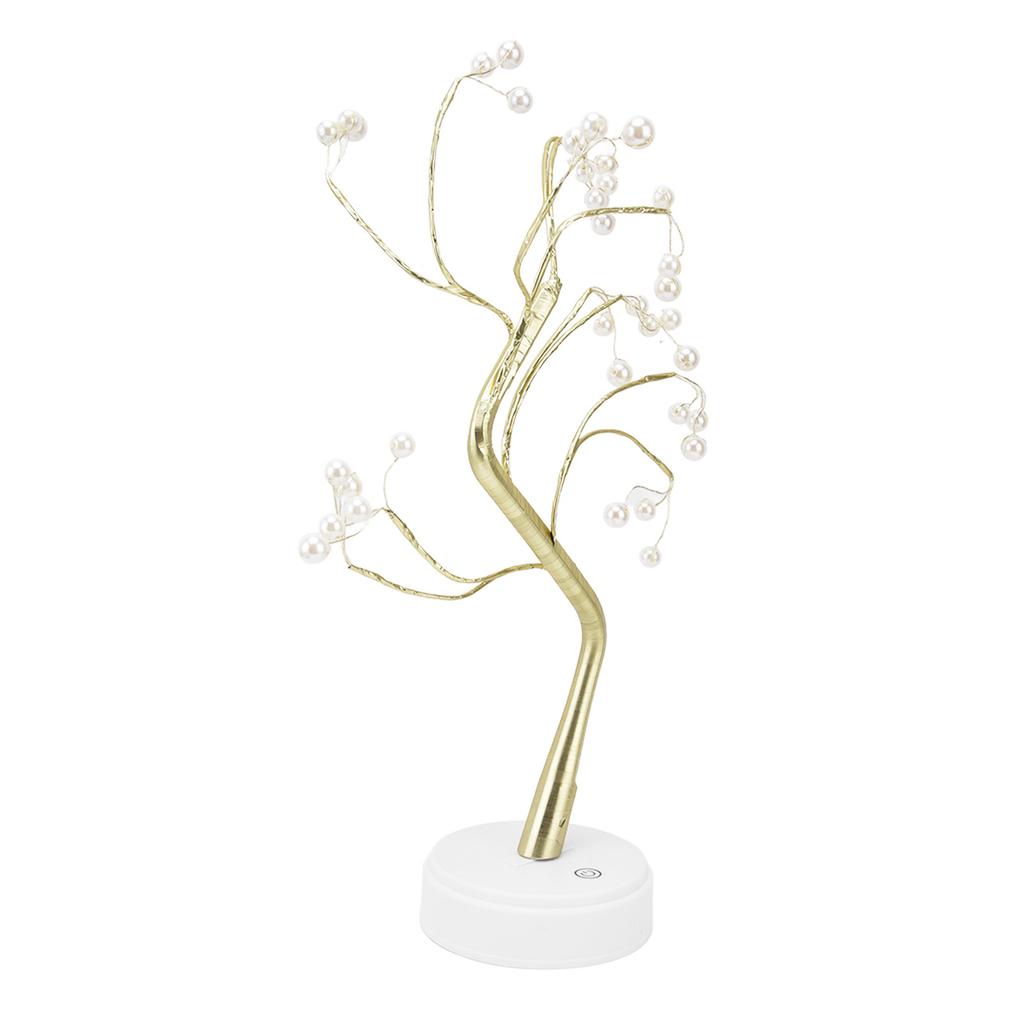Tabletop Bonsai Tree Lamp Adjustable Safe Use Stable Night Light with Copper Wire USB Cable for Home Christmas