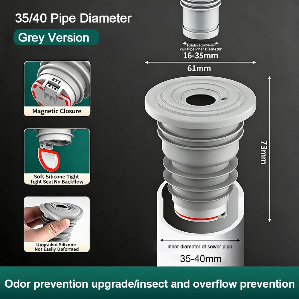 Creative Silicone Water Drains Connector Anti-odor Leakage Protection Sewer Pipe Plug Washing Machine Water Plug Bathroom
