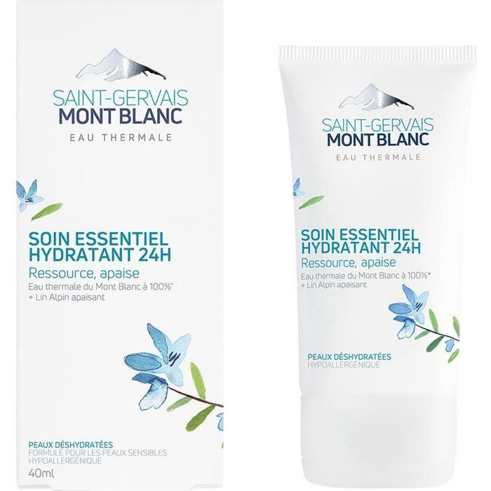 Soin Essentiel Hydratant 24H Mont Blanc SAINT GERVAIS - 40 Ml - Peaux Déshydratées, Sensibles, Normales À Sèches