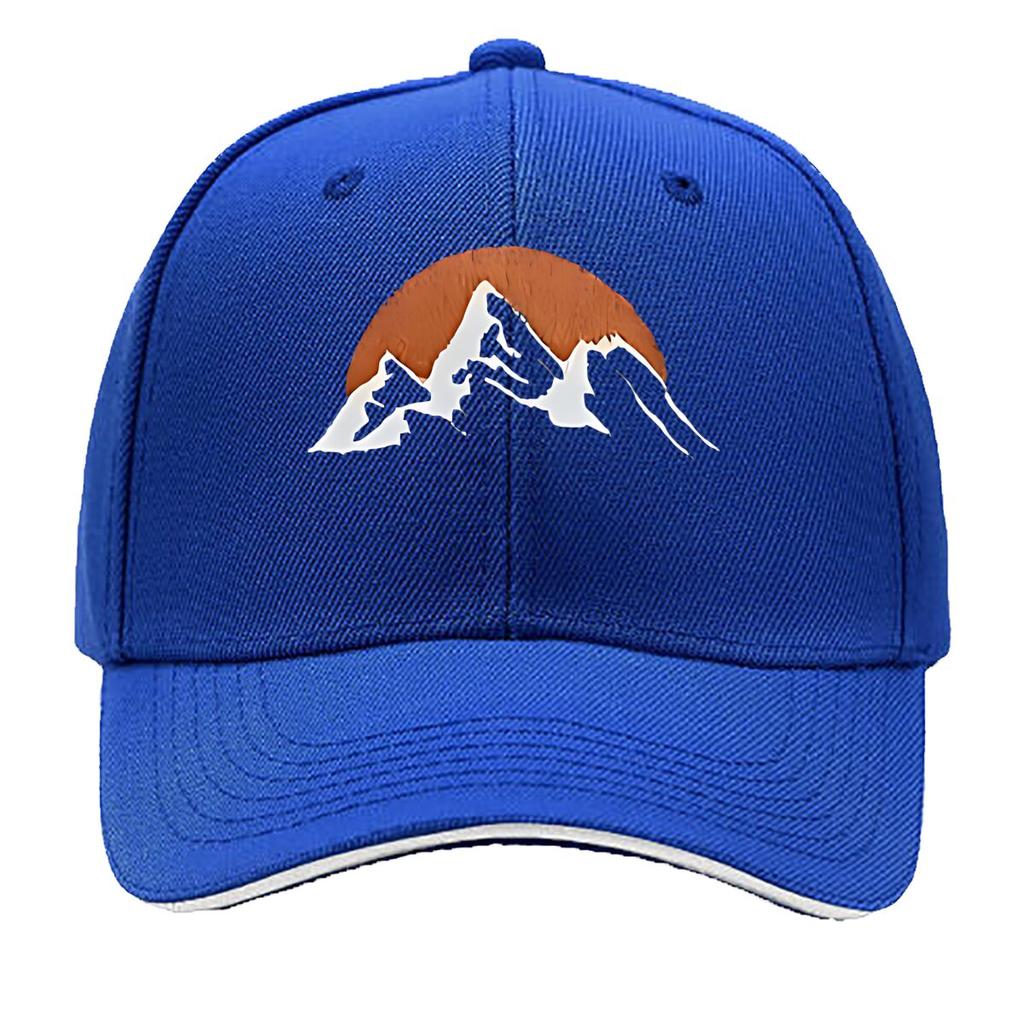 Casual Outdoor UnisexS Baseball Cap with Adjustable Features Featuring a Fun Sunrise Mountain Design Sandwich Baseball Cap