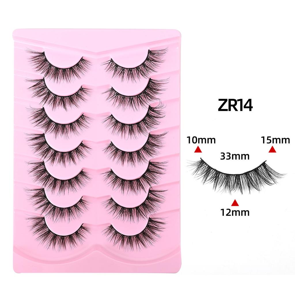 7 Pairs of Thick Fried Hair Models, Natural Curled Eyelashes, European and American Exaggerated False Eyelashes 2026