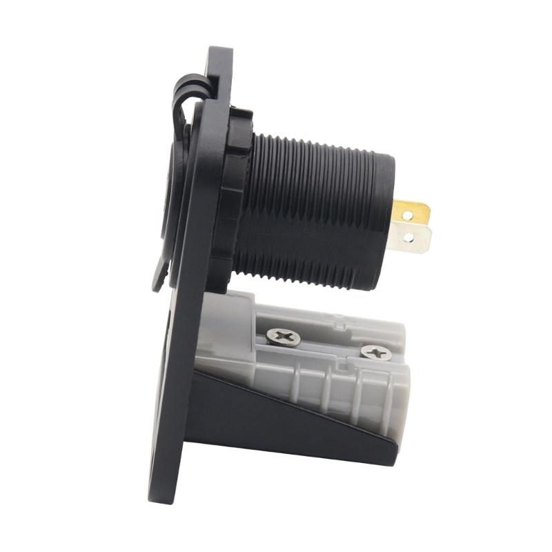 מחבר מתאם טעינה 12V 24V 3.1A/PD18W שקע טעינה מותקן שטוח למכונית אופנוע