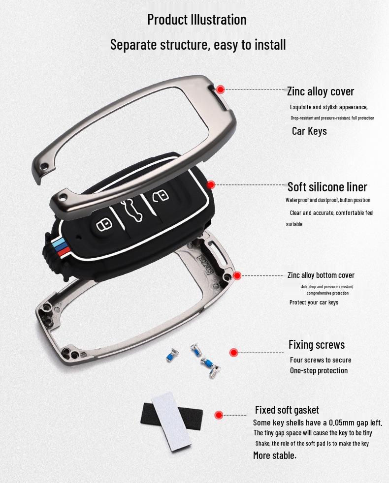 Premium Hongqi H9 Key Case: Full Coverage Shell for H5, H7, and HS7 Models - Unisex Design