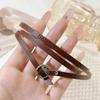 Multifunctional Leather Necklace with Letter Charm Soft Leather Necklace Suitable for Neck Waist or Wrist Accessory