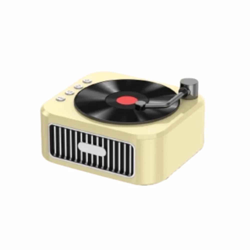 

Rich Bass Vinyl Record Player HiFi Sound USB Interface Mini Wireless Bluetooth Speaker Nostalgic Waterproof Portable Speaker жовтий