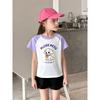 Korean Style Children's Clothing Export 2026 Summer Baby Girl Clothes Children's Pure Cotton Cartoon Dog Print Short-Sleeve T-Shirt Ins
