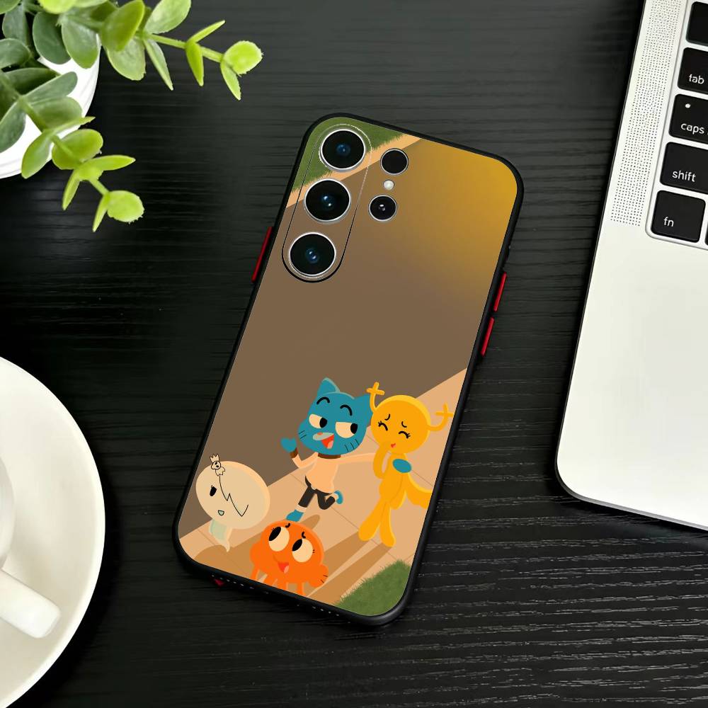 F-Gumball and Darwin Phone Case For Samsung S26,S25,S24,S23,S22,S21,S20,Ultra,Plus,FE Black Soft Cover