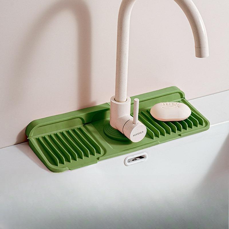 Upgraded Button Silicone Faucet Drain Pad, Kitchen Sink Storage Pad, Washbasin Leak-proof and Anti-slip Pad