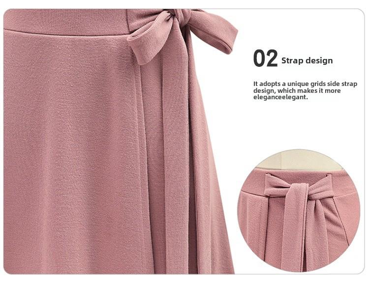 Jupes d'automne pour femmes à taille haute et fente irrégulière - Grande taille européenne et américaine, mi-longues, design à bretelles