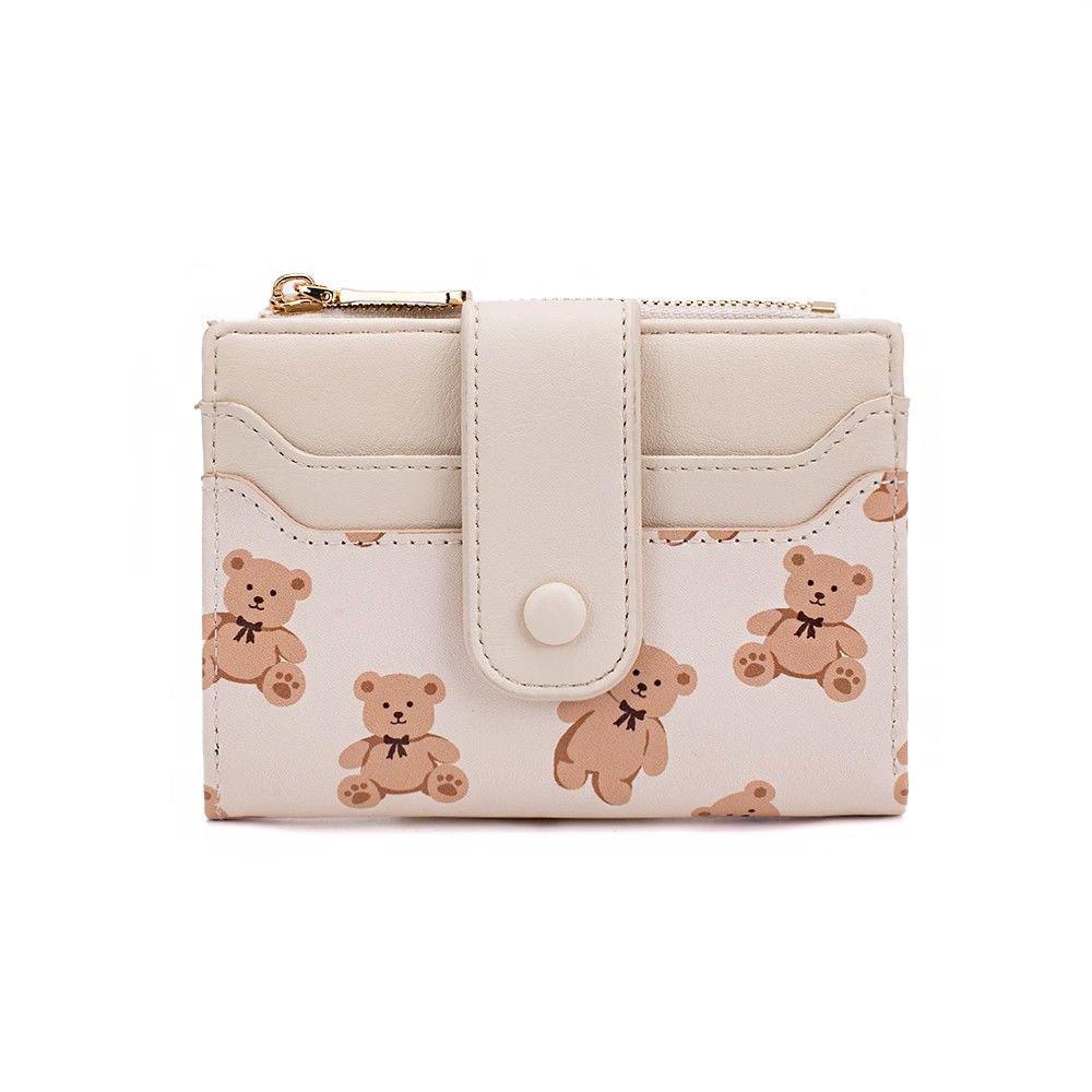 Women's Cross-Border Short Buckle Wallet - Multi-Card Slot Coin Purse & Card Holder with Print Design