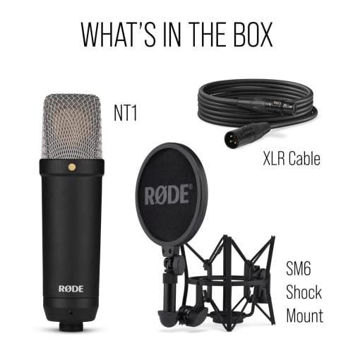 RODE Microphones NT1 Signature Series Large Diaphragm Condenser Microphone, Black (NT1SIGNATUREBLACK)
