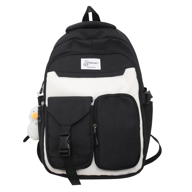 

Студентський шкільний рюкзак великої місткості. Жіночий рюкзак. Повсякденний рюкзак чорний