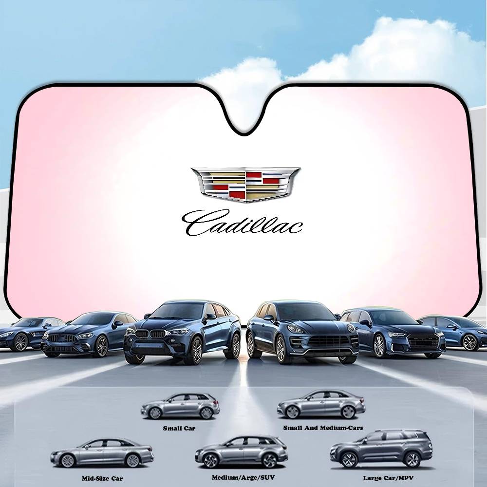 ctwzlm1 C-Cadillac Car Car Sun Shade Front Window Sunshade For Most Sedans SUV Blocks Max Uv Rays Keep Your Vehicle Cool