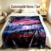 Truck Theme Custom Blanket Personalized Name & Text Customized Soft Warm Throw Blanket Home Decor