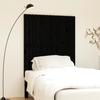 824937 vidaXL Wall-mounted Headboard Black 95.5x3x110 Cm Solid Pine Wood