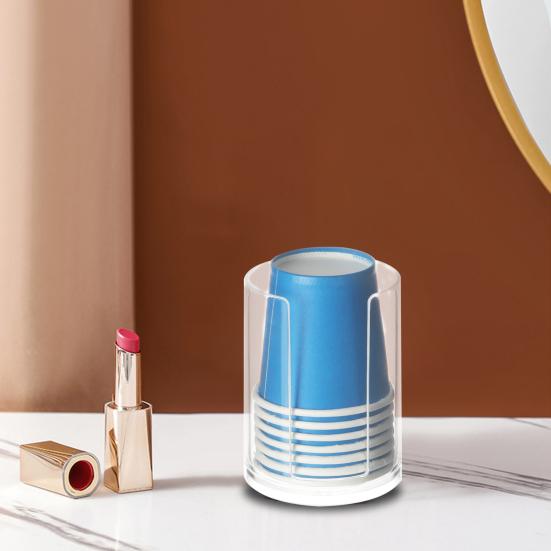 Stojan na papírové kelímky Opakovaně použitelný velkokapacitní průhledný jednorázový zásobník na papírové kelímky Potřeby pro domácnost